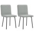 Sillas de comedor 2 unidades terciopelo gris