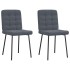 Sillas de comedor 2 unidades terciopelo gris