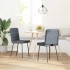 Sillas de comedor 2 unidades terciopelo gris