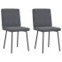 Sillas de comedor 2 unidades terciopelo gris