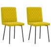 Sillas de comedor 2 unidades terciopelo amarillo
