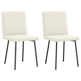 Sillas de comedor 2 unidades terciopelo