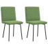 Sillas de comedor 2 unidades terciopelo verde