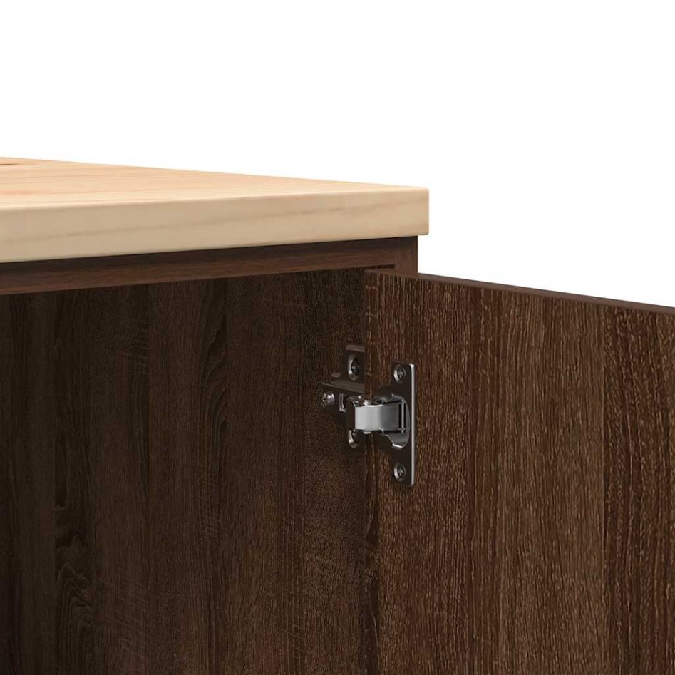 Armario de almacenamiento para garaje roble marrón 60x51x85