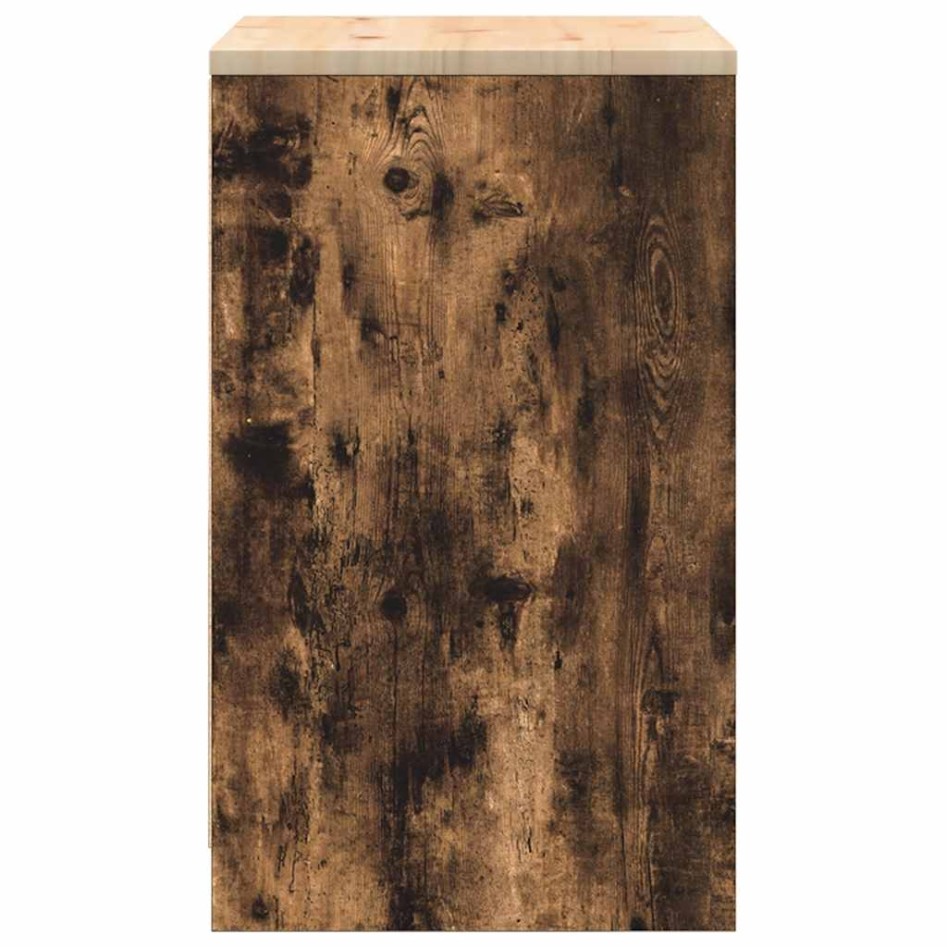 Armario de almacenamiento para garaje roble ahumado 60x51x85