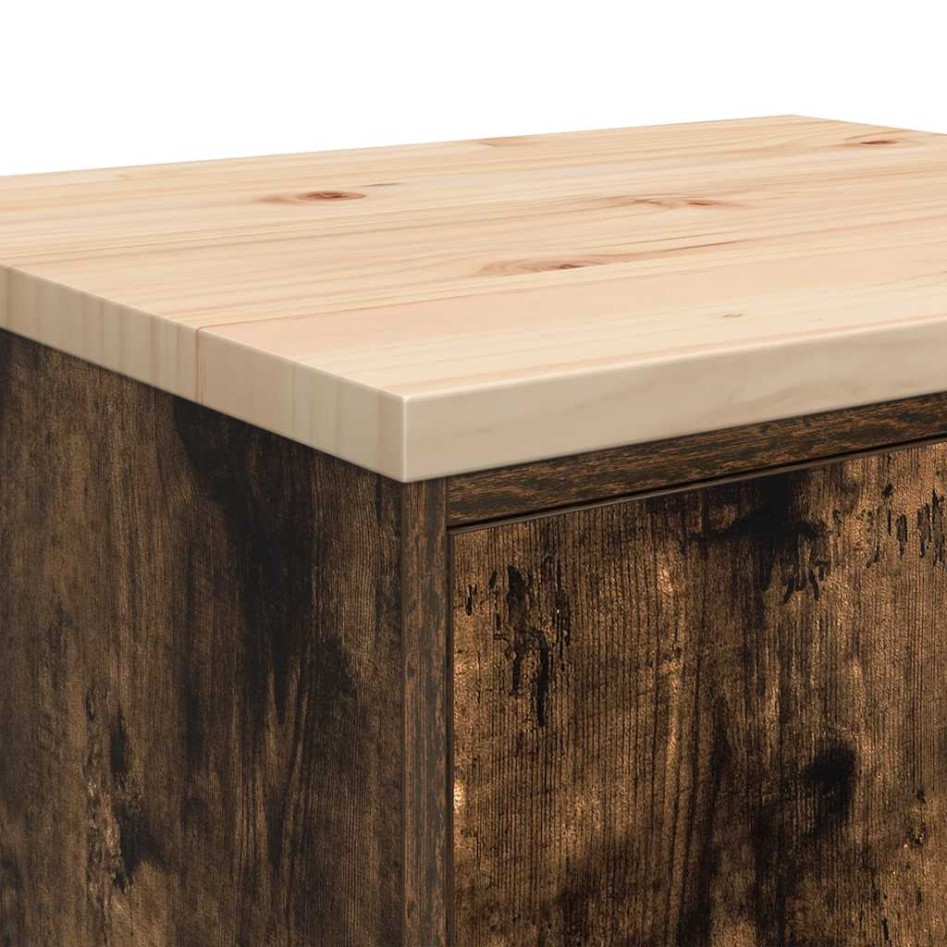 Armario de almacenamiento para garaje roble ahumado 60x51x85