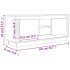 Mueble para TV madera contrachapada roble marrón 102x35x45