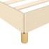 Estructura de cama con cabecero sin colchón tela crema