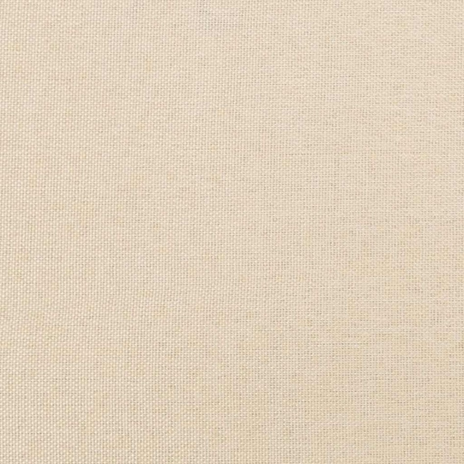 Estructura de cama con cabecero sin colchón tela crema