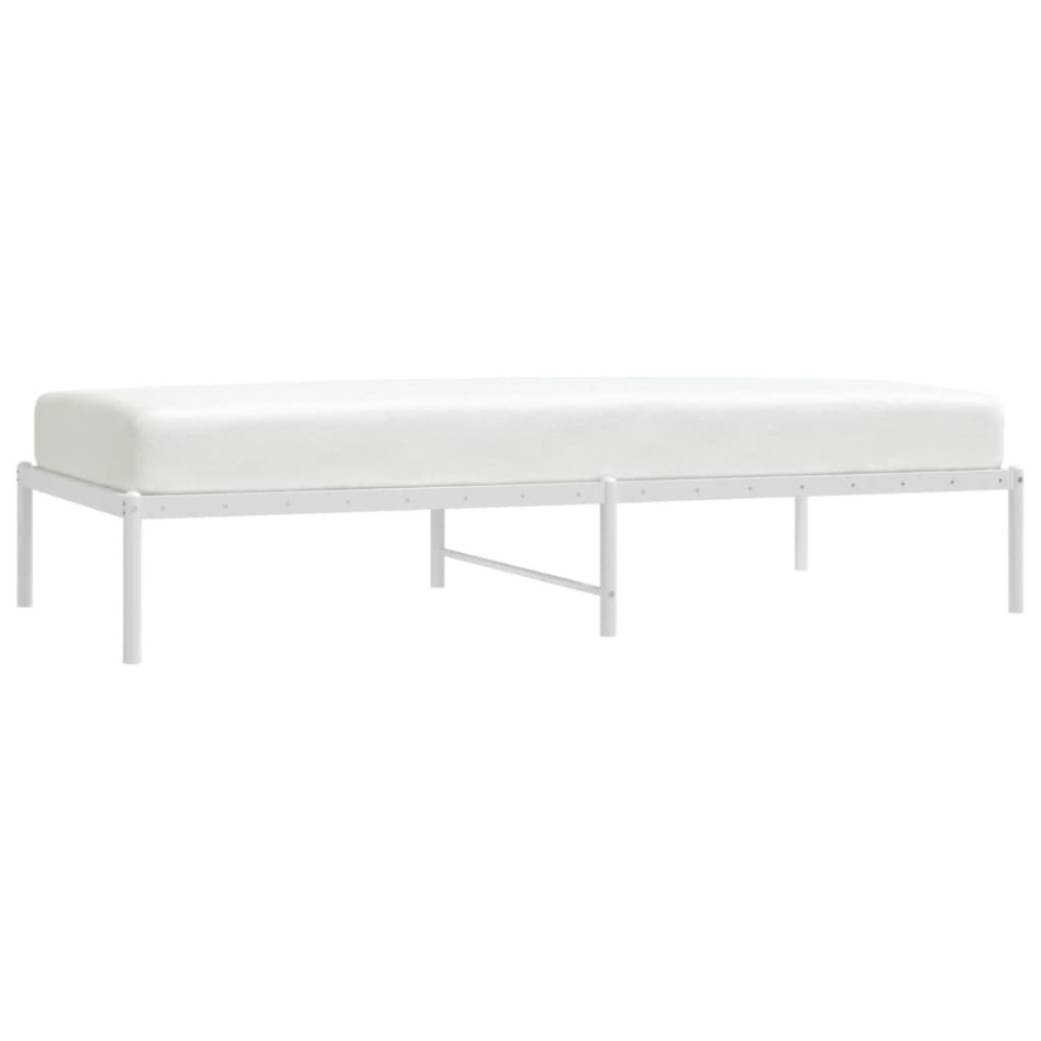 Estructura de cama sin colchón metal blanco 90x190