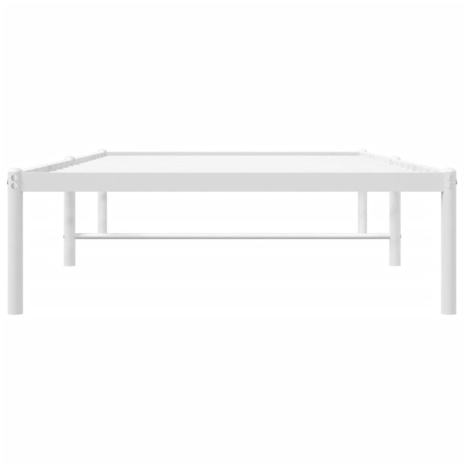 Estructura de cama sin colchón metal blanco 90x190
