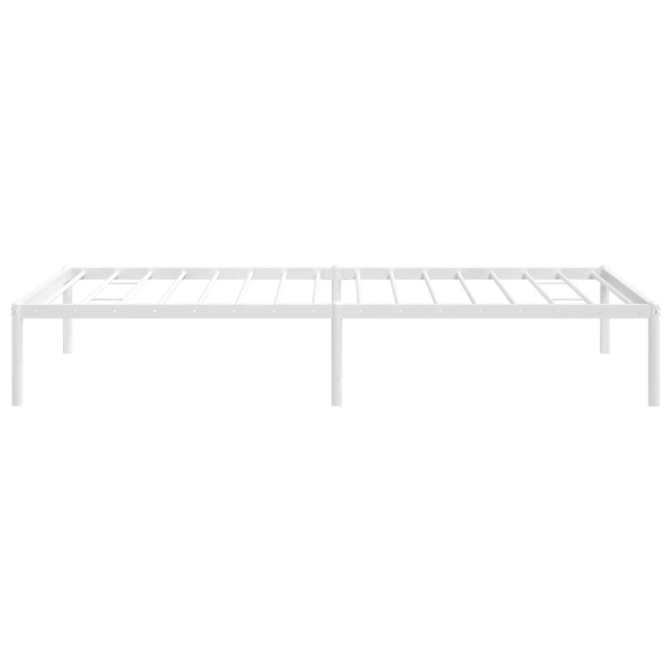 Estructura de cama sin colchón metal blanco 90x190
