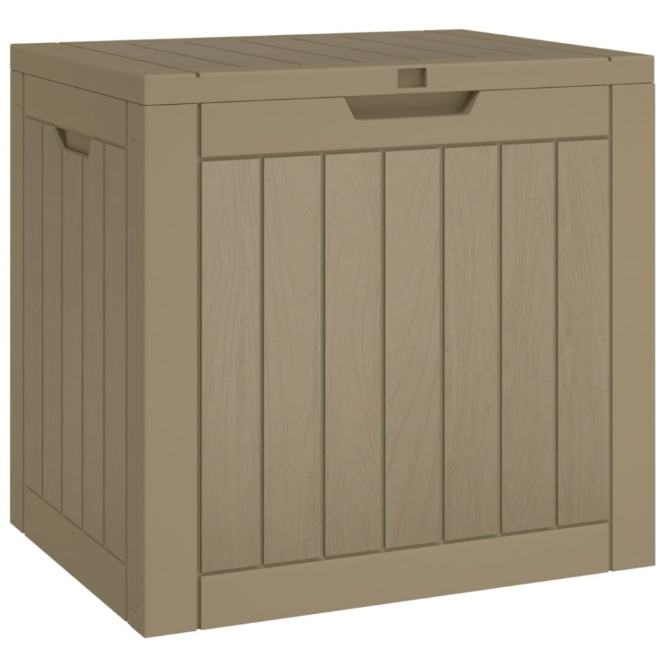 Caja de almacenaje de jardín polipropileno gris 55,5x43x53