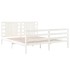 Estructura de cama madera maciza de pino blanco 135x190