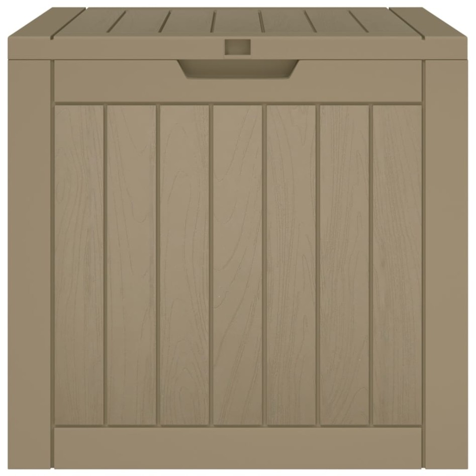 Caja de almacenaje de jardín polipropileno gris 55,5x43x53