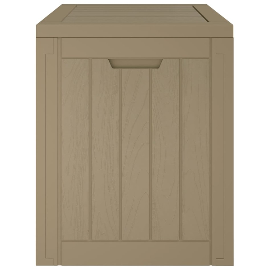 Caja de almacenaje de jardín polipropileno gris 55,5x43x53