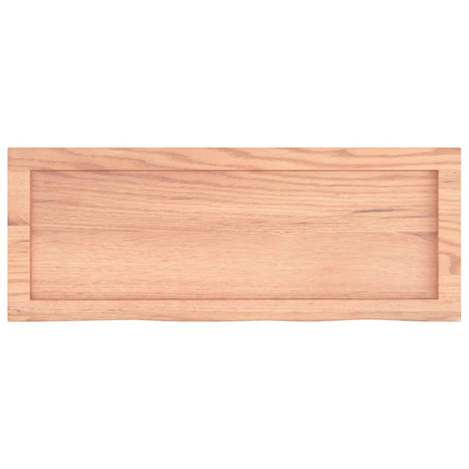 Encimera baño madera maciza tratada marrón claro 80x30x(2-6)
