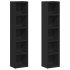 Estantería para CDs 2 uds contrachapada negro 21x16x93,5