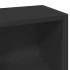 Estantería para CDs 2 uds contrachapada negro 21x16x93,5