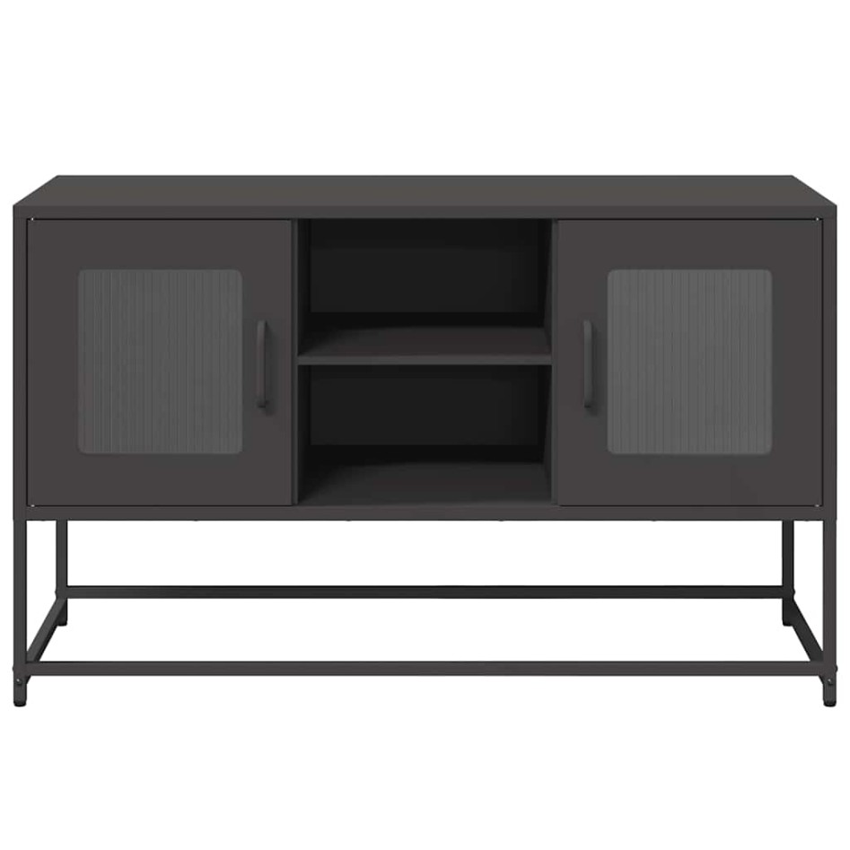 Mueble para TV de acero negro 100,5x39x60,5