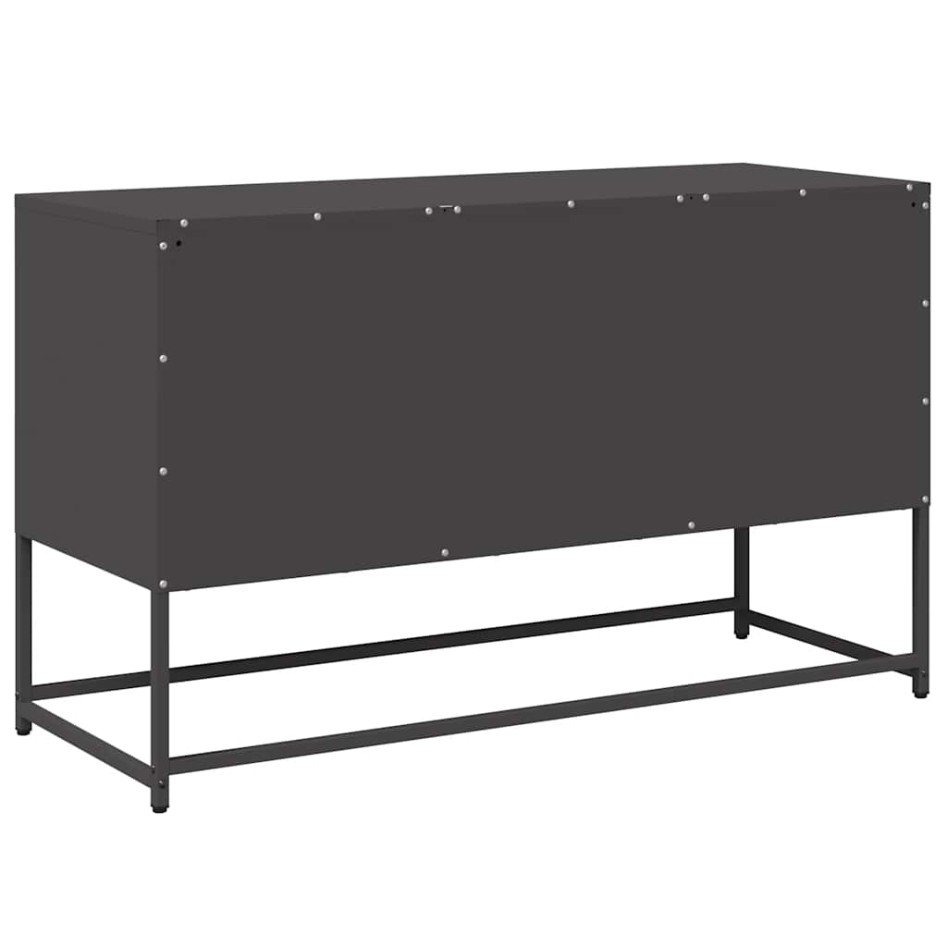Mueble para TV de acero negro 100,5x39x60,5
