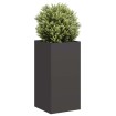 Jardinera de acero laminado en frío negro 40x40x80 cm