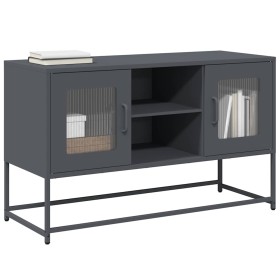 Mueble para TV de acero gris antracita 100,5x39x60,5