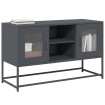 Mueble para TV de acero gris antracita 100,5x39x60,5 cm