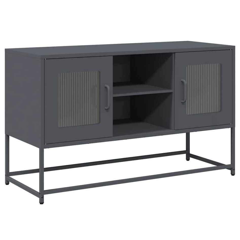 Mueble para TV de acero gris antracita 100,5x39x60,5