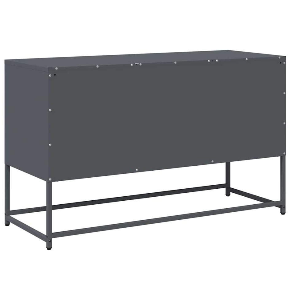 Mueble para TV de acero gris antracita 100,5x39x60,5