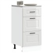 Mueble bajo de cocina Porto alto brillo blanco