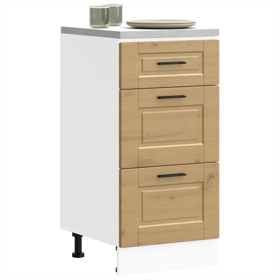 Mueble bajo de cocina porto roble artesano madera