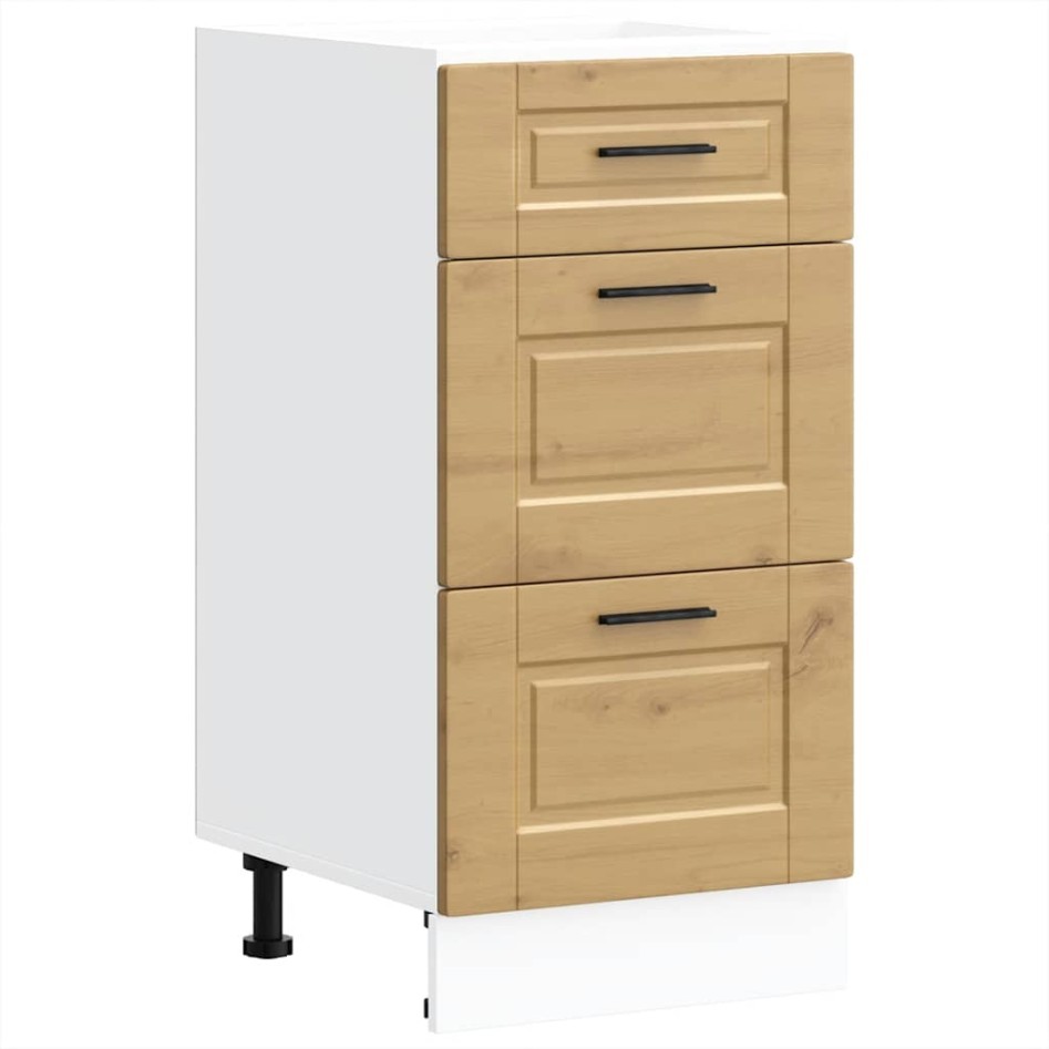 Mueble bajo de cocina porto roble artesano madera