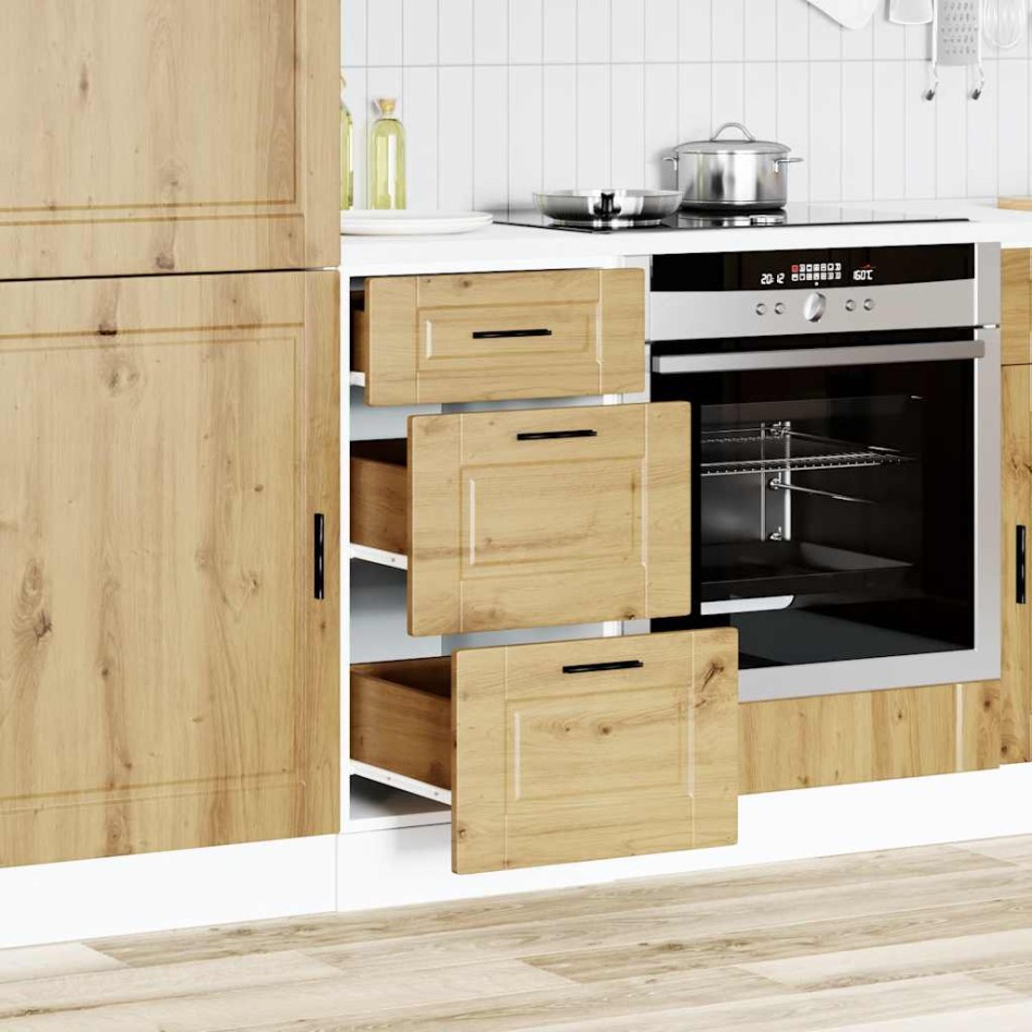 Mueble bajo de cocina porto roble artesano madera