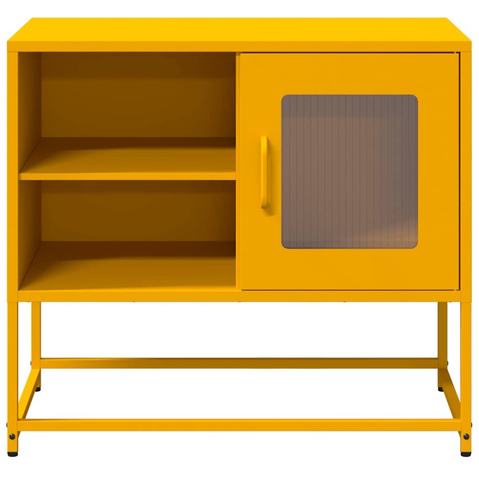 Mueble para TV de acero amarillo mostaza 68x39x60,5