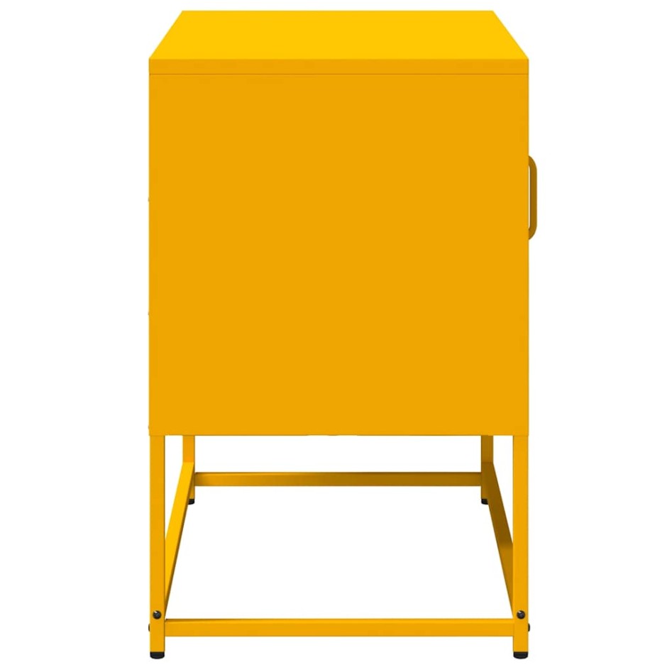 Mueble para TV de acero amarillo mostaza 68x39x60,5
