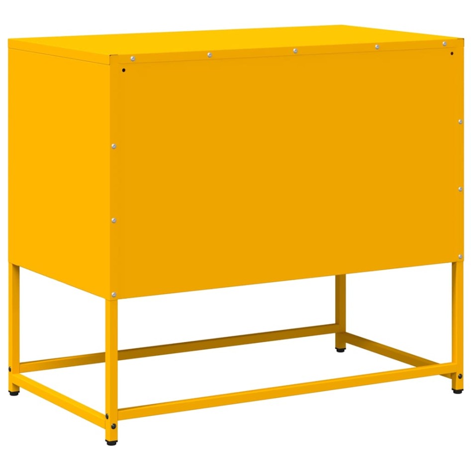 Mueble para TV de acero amarillo mostaza 68x39x60,5