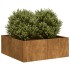 Jardinera oxidada acero corten 80x80x30