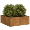 Jardinera oxidada acero corten 80x80x30 cm