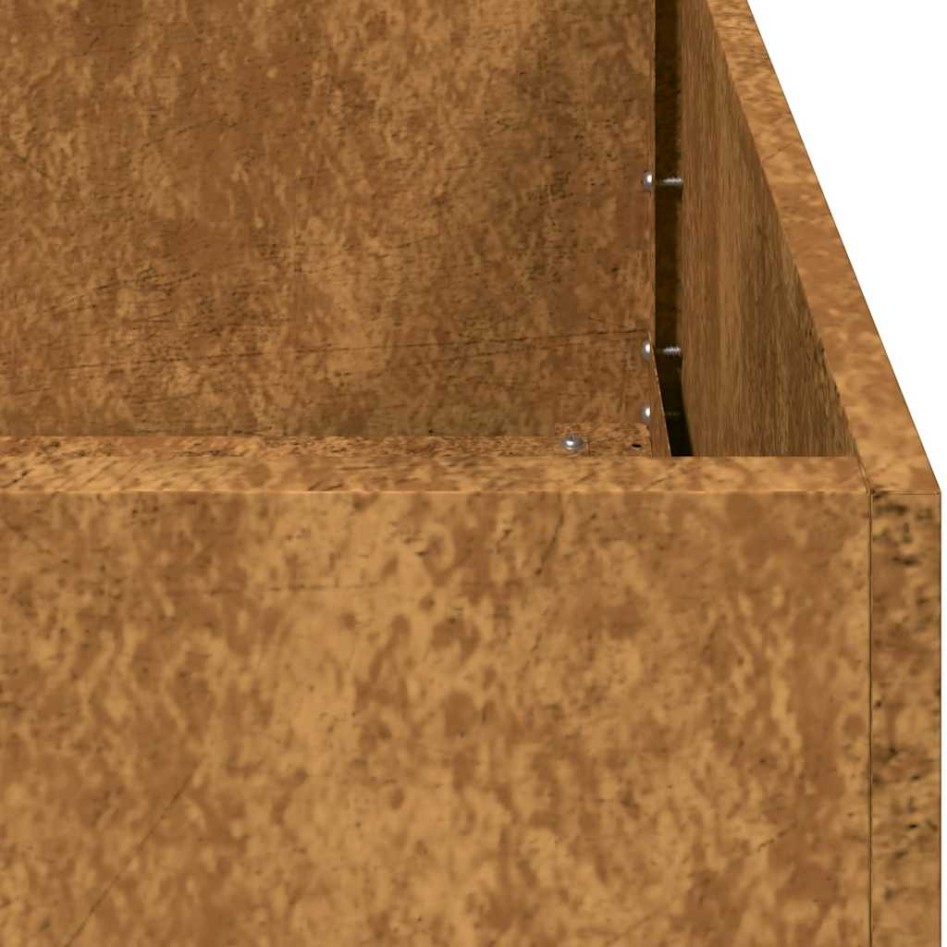 Jardinera oxidada acero corten 80x80x30