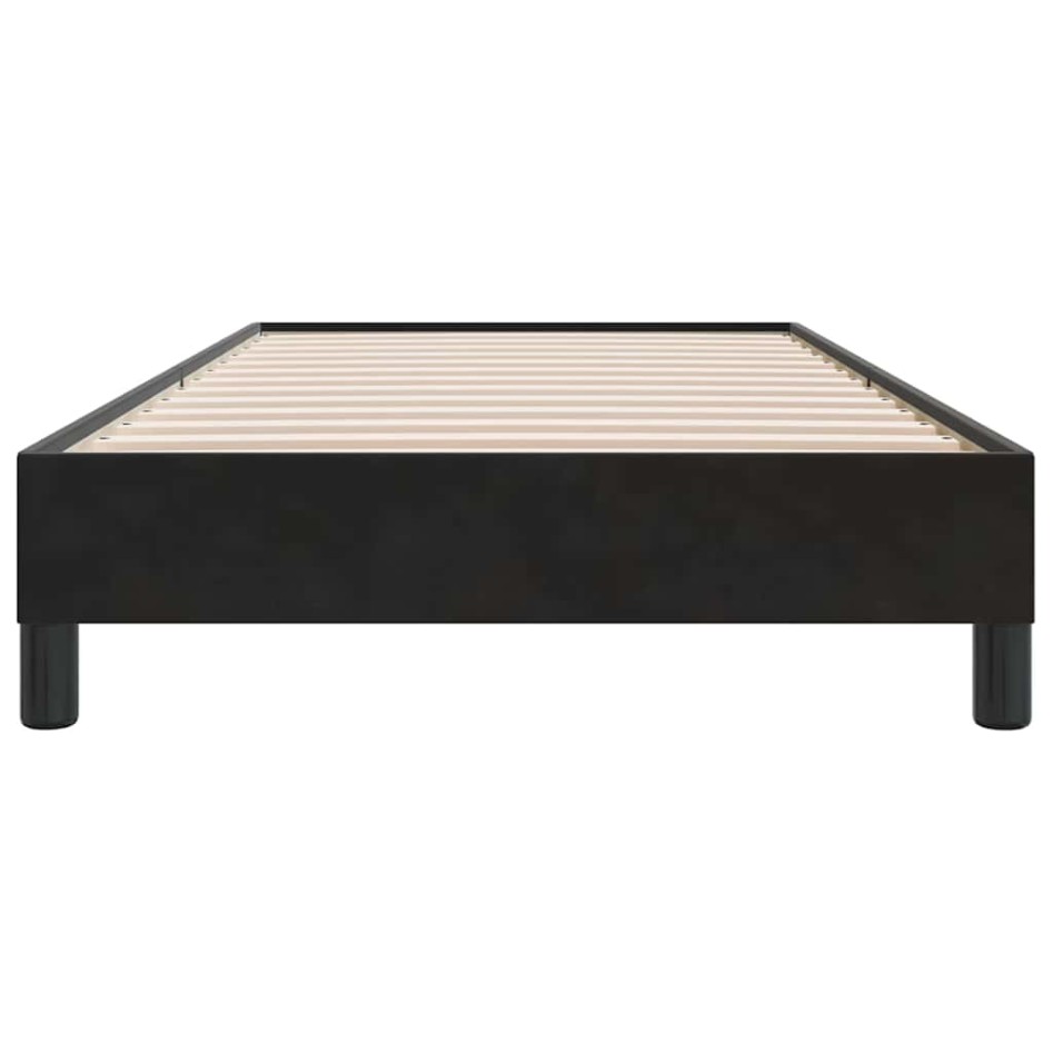 Cama box spring sin colchón cuero sintético negro 90x210