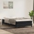 Cama box spring sin colchón cuero sintético negro 120x210