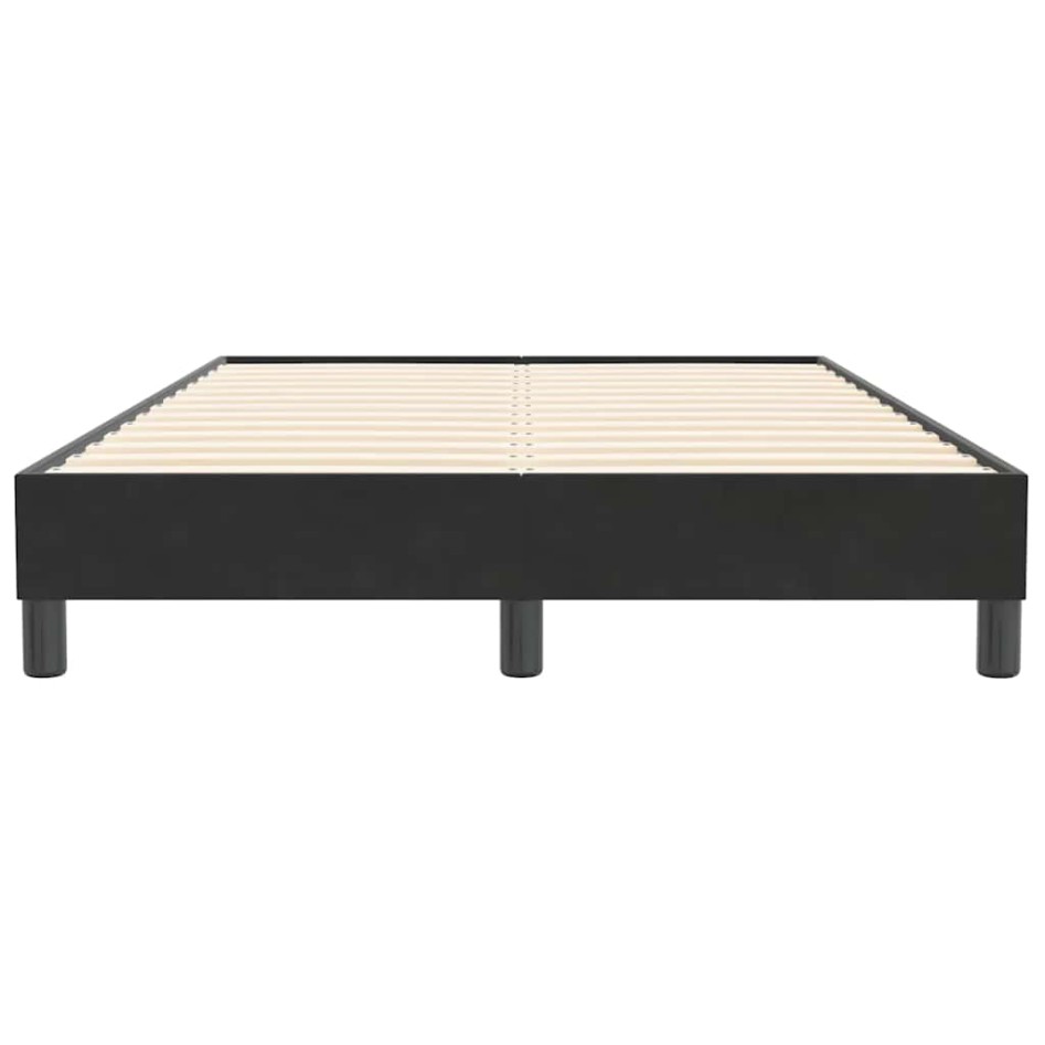 Cama box spring sin colchón cuero sintético negro 120x210