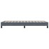 Cama box spring sin colchón terciopelo gris oscuro 80x210