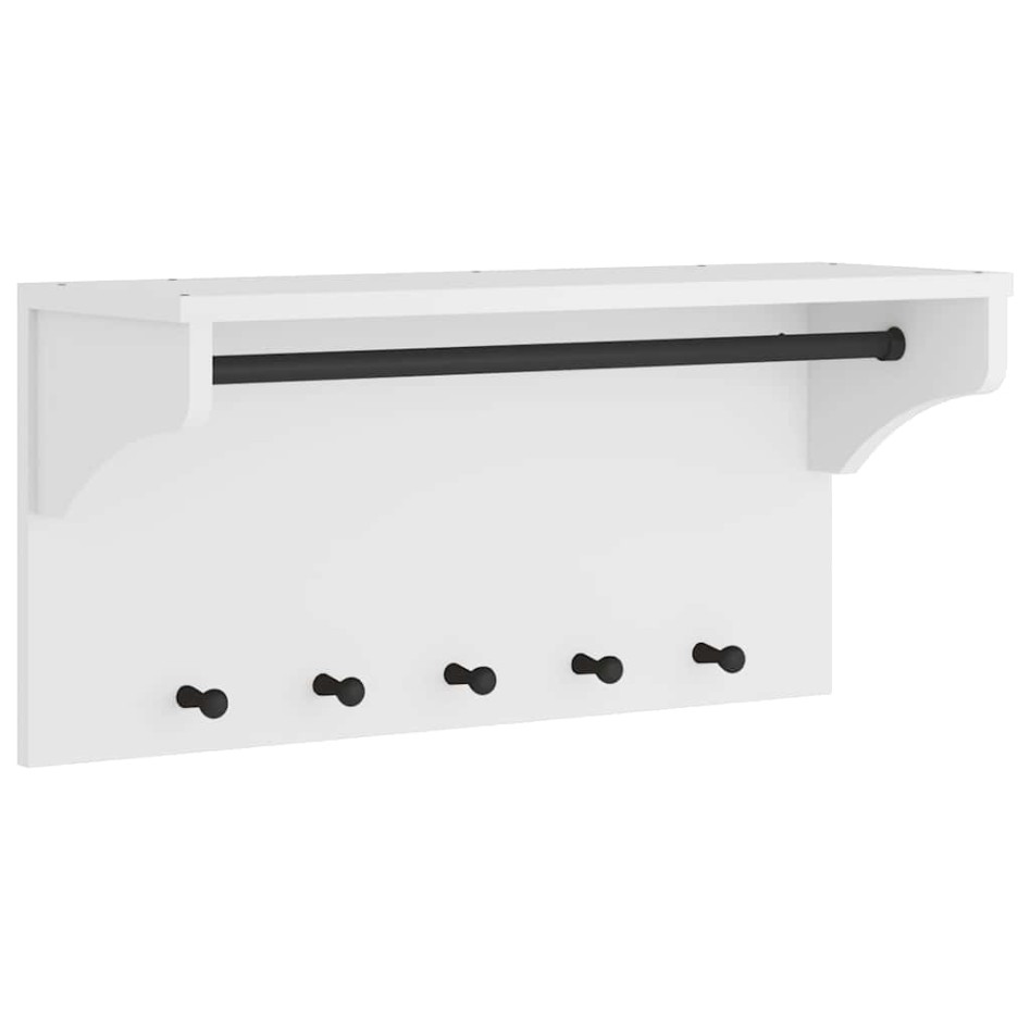 Perchero de pared SANDNES madera maciza pino blanco 87x30x42