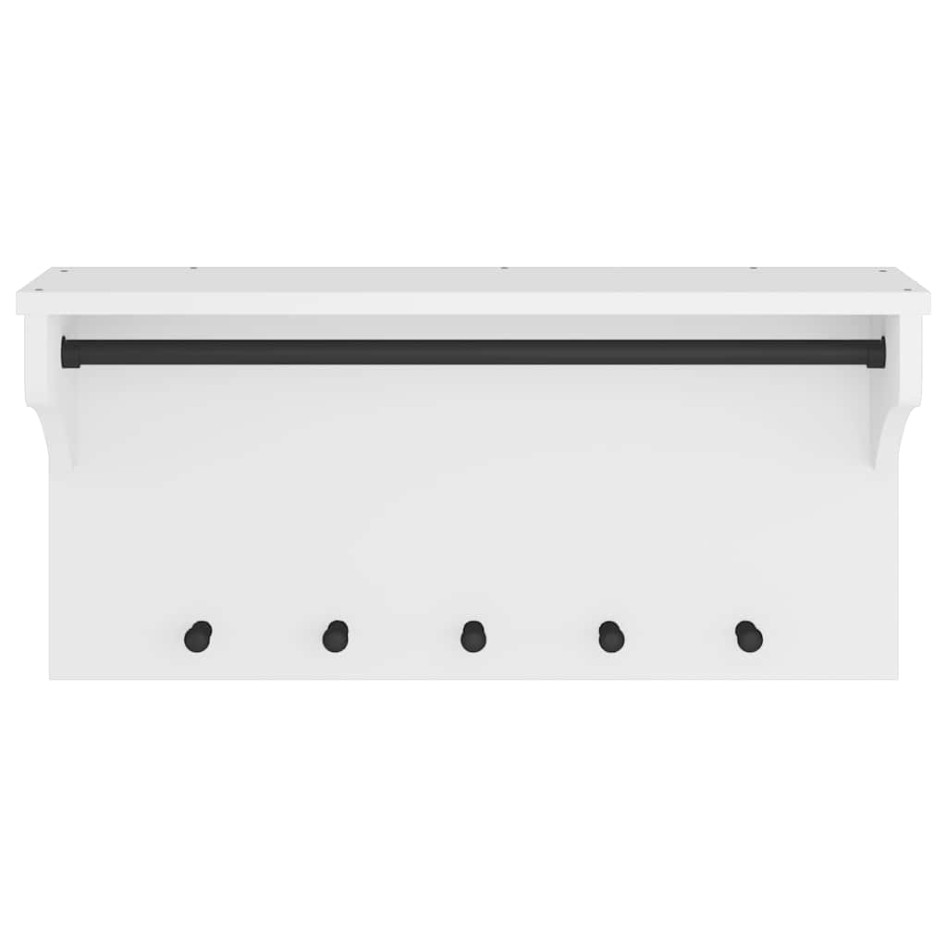 Perchero de pared SANDNES madera maciza pino blanco 87x30x42