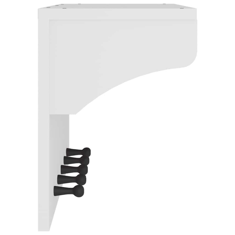 Perchero de pared SANDNES madera maciza pino blanco 87x30x42