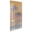 Cortina para puerta insectos estampado palmeras 100x200cm bambú