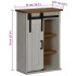 Armario colgante HALDEN con puerta corredera 49x22,5x70 cm