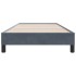Estructura de cama sin colchón terciopelo gris oscuro 80x210